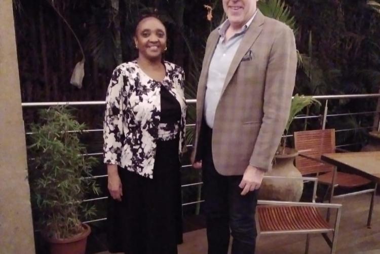 Dr Kihara Anne Beatrice meets Dr Jeff Smith Deputy Director of